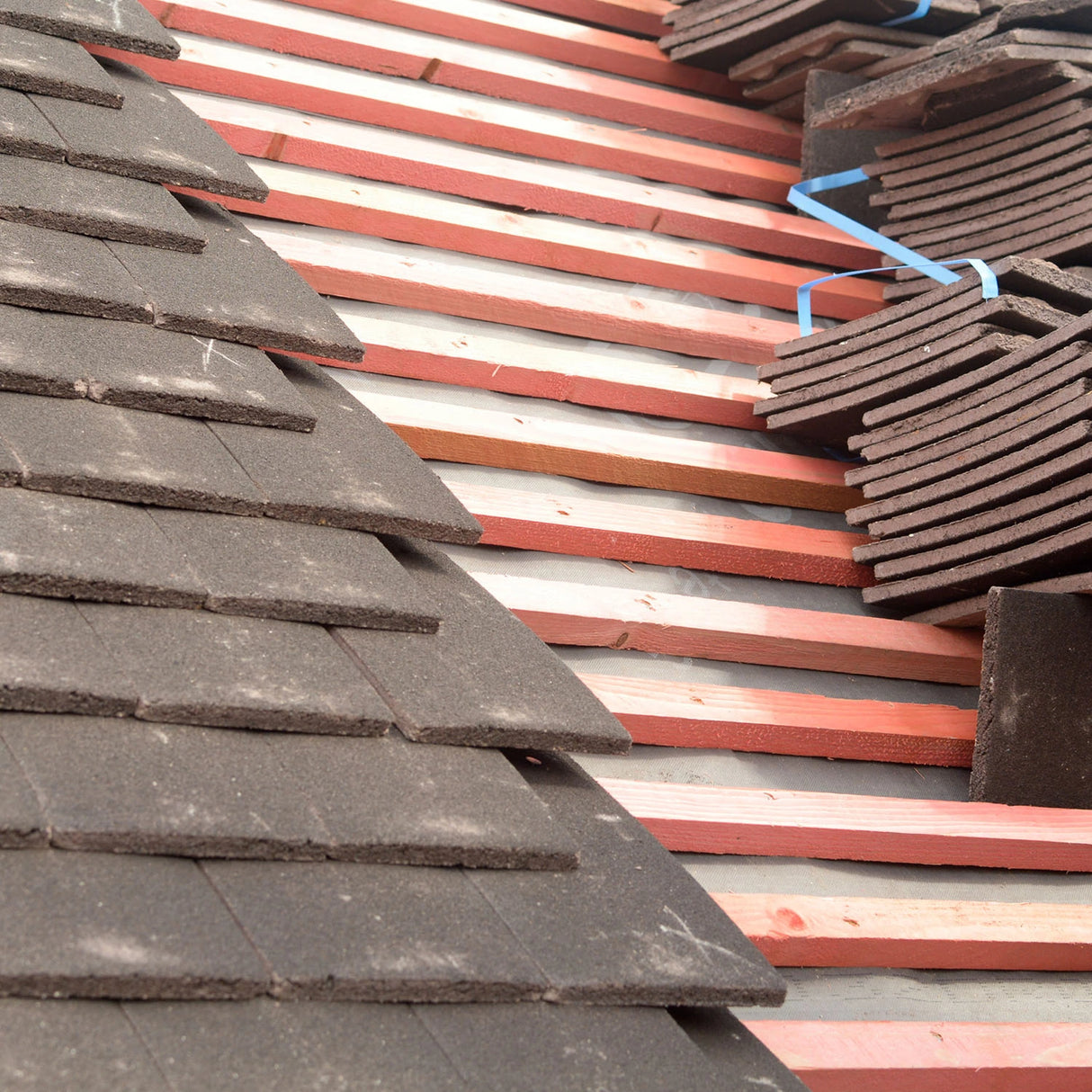 Red graded roofing batten