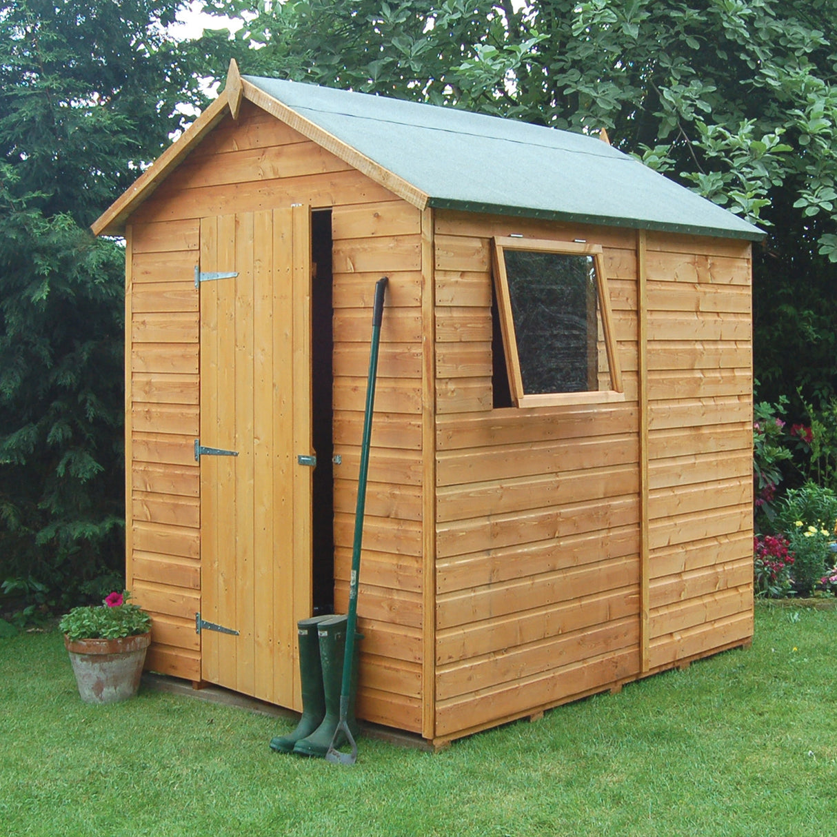 7x5 Shiplap Wooden Garden Shed - Premier (2000mm x 1365mm x 1835mm)