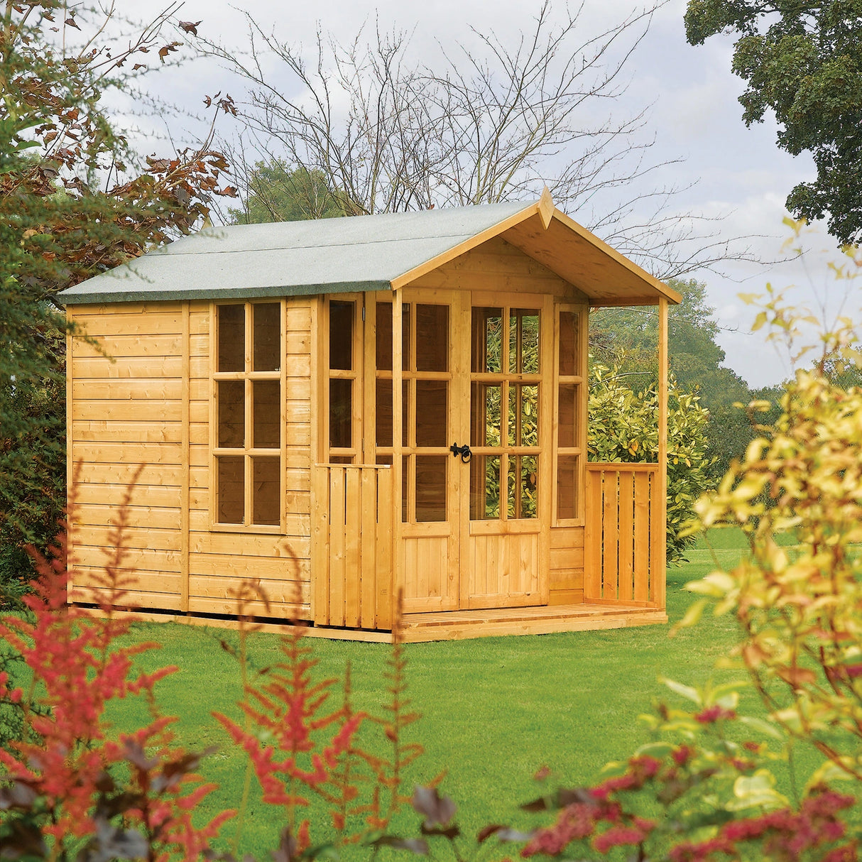 7x7 Wooden Summerhouse Garden Building -  Arley (2220mm x 2130mm x 3050mm)