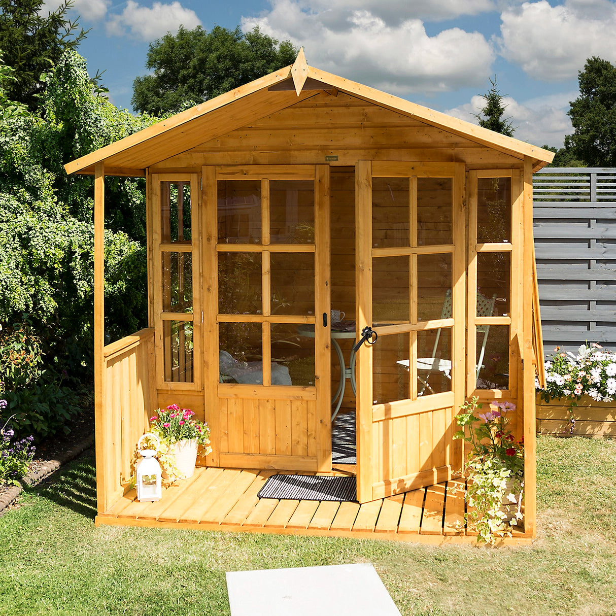 7x7 Wooden Summerhouse Garden Building -  Arley (2220mm x 2130mm x 3050mm)