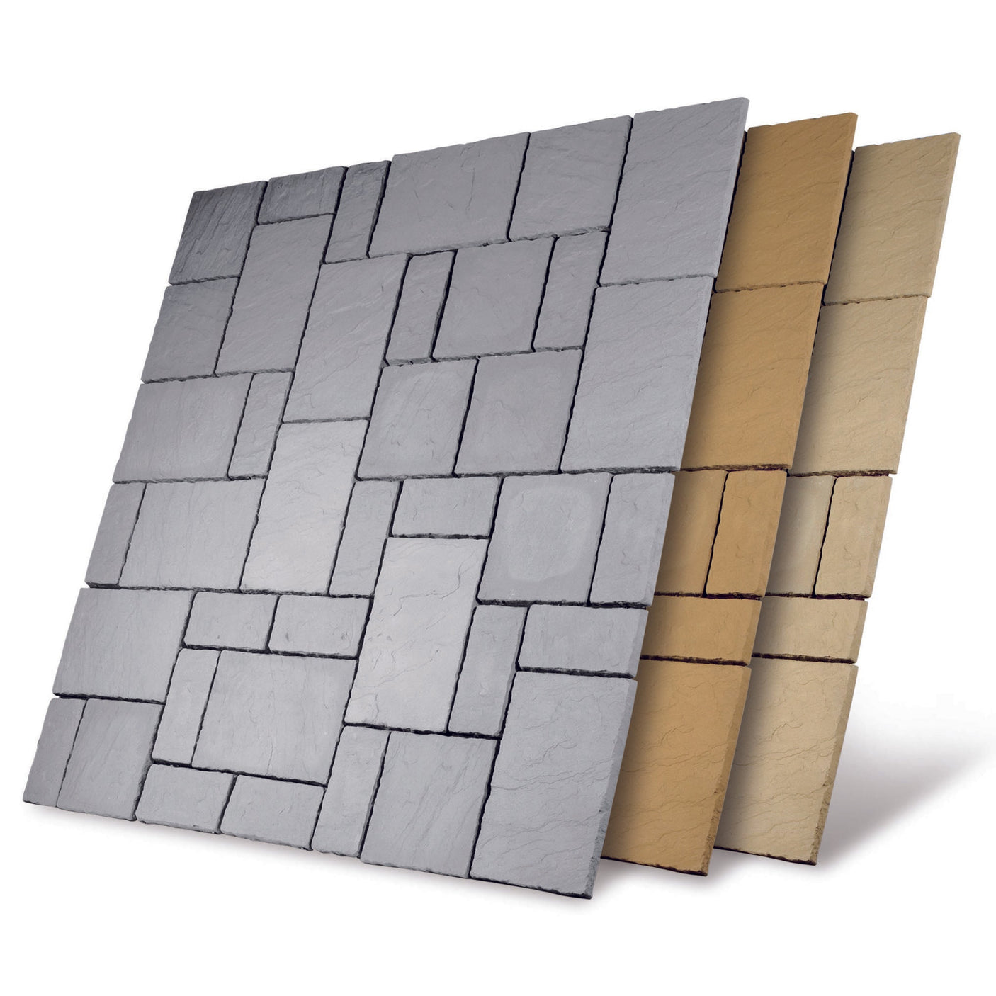 Bowland Stone Cathedral Patio Paving Kit - Weathered Moss