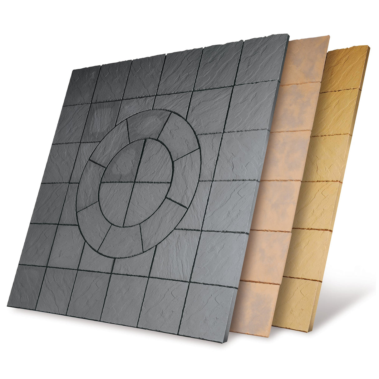 Bowland Stone Chalice Circle Patio Paving Kits - Welsh Slate - 7.29m²