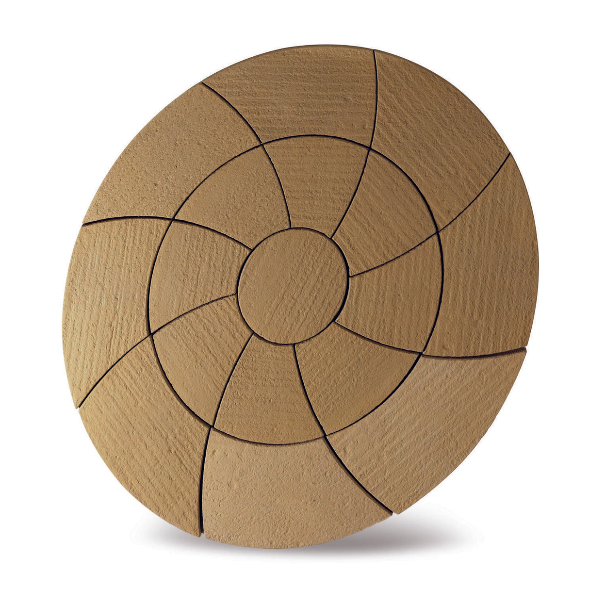 Bowland Stone Cloister Catherine Wheel Patio Circle Kit - Barley - 2.09m