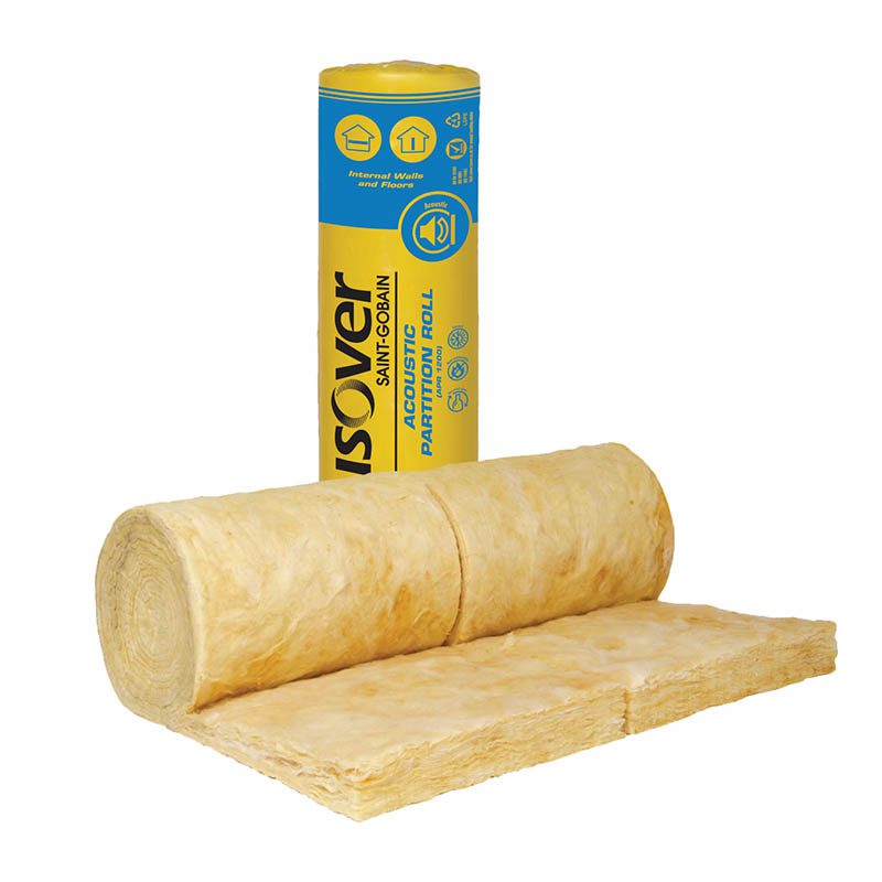 50mm Isover Acoustic Partition Roll (APR) Insulation - 15.6m² (2 Rolls/Pack)