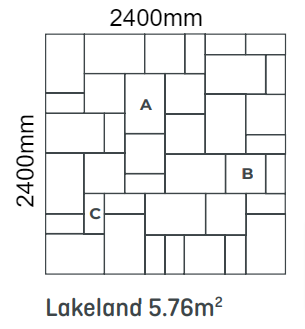 Bowland Stone Lakeland Patio Paving Kit - Cumbrian Slate - 5.76m²