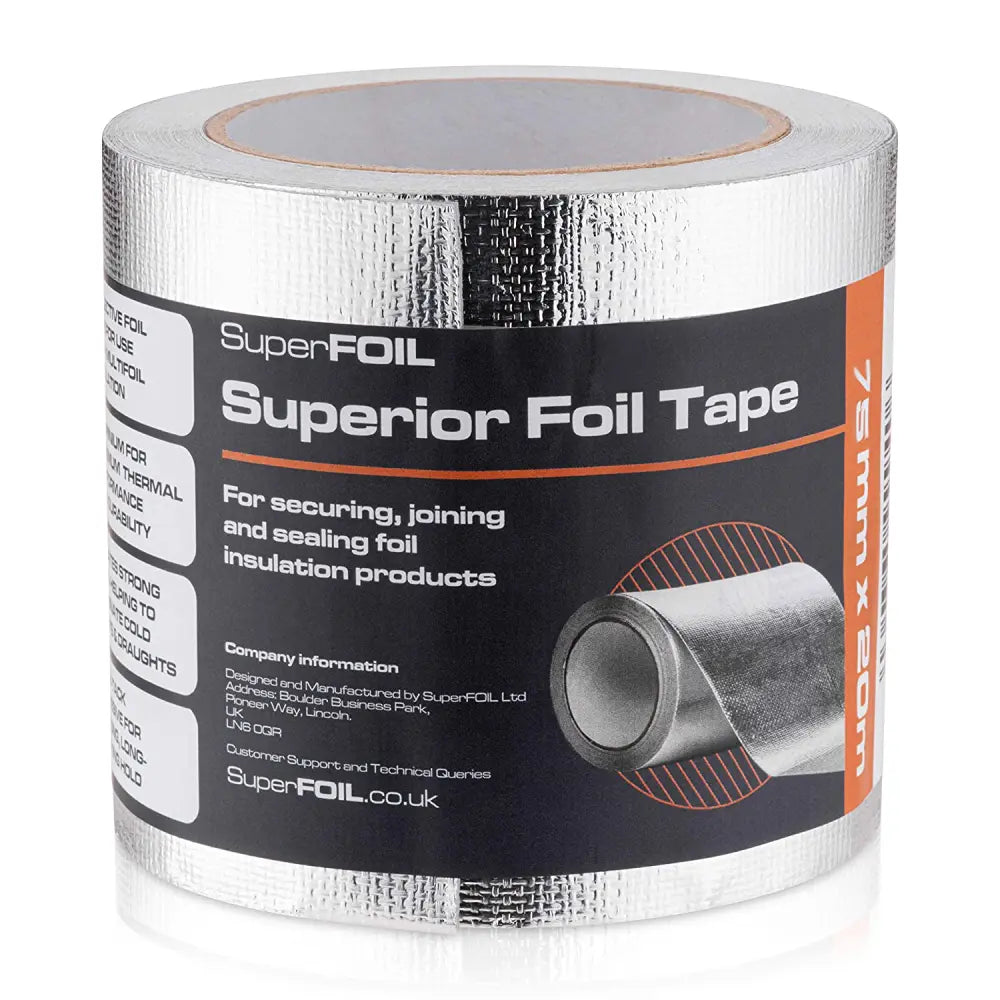 SuperFOIL Superior Reinforced Reflective Foil Tape - 75mm x 20m