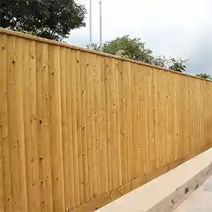 Wooden garden fencing