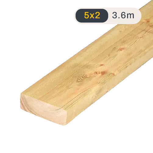 5x2 Timber C24 Regularised Sawn Joist - 47x125mm – DIY Building Supplies