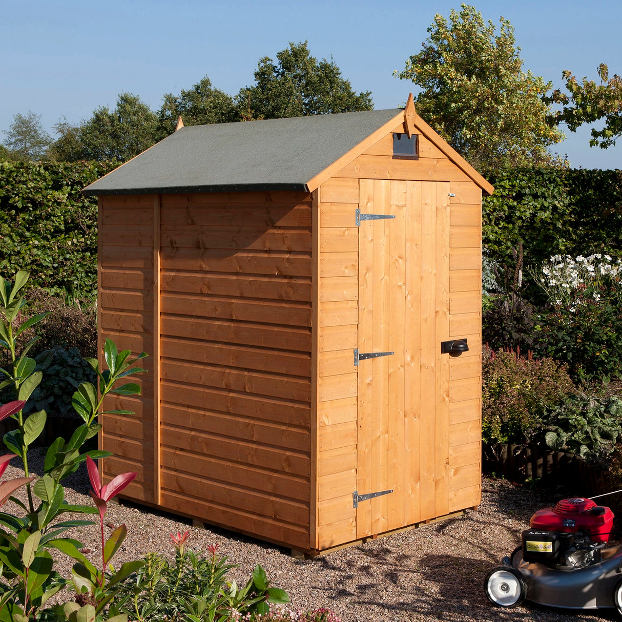 6x4 Shiplap Wooden Security Shed - (2060mm x 1390mm x 1840mm)