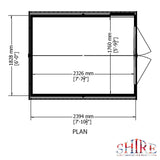 Shire Dip Treated Overlap Premium Shed Double Door No Window (8x6)