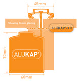 Alukap-XR 45mm Aluminium Glazing Bar - Incl Top Bar Gasket, Fixings & Endcap