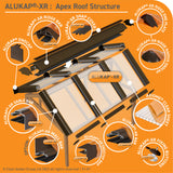 Alukap-XR 60mm Aluminium Glazing Bar - Inc. Top Bar Gasket, Fixings & Endcap
