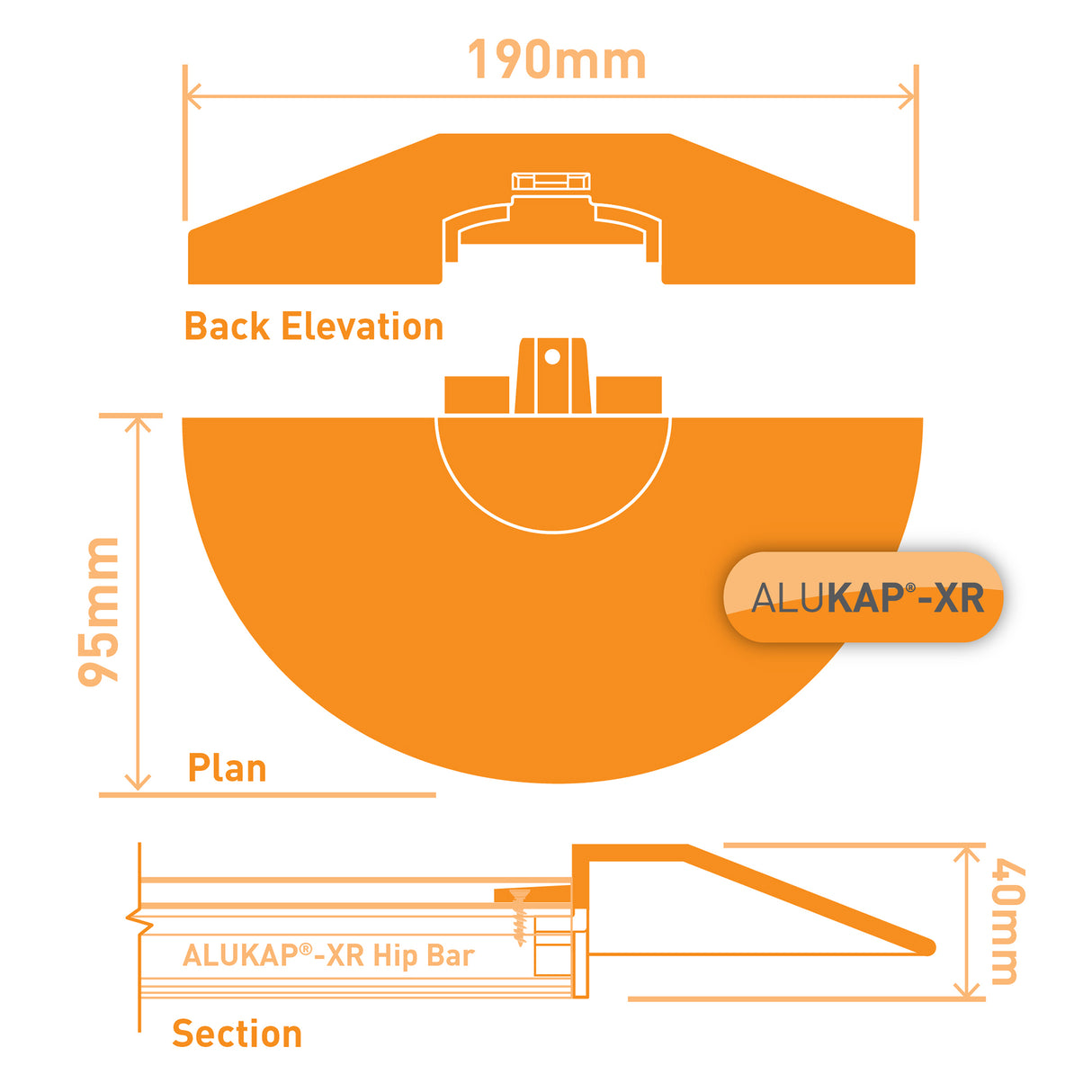 Alukap-XR Lantern Radius End Cap