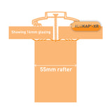 Alukap-XR 55mm Rafter Gasket (per metre)