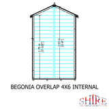 Shire Dip Treated Overlap Shed Single Door Reverse Apex (6x4)