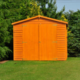 Shire Dip Treated Overlap Shed Double Door With Windows (10x15)