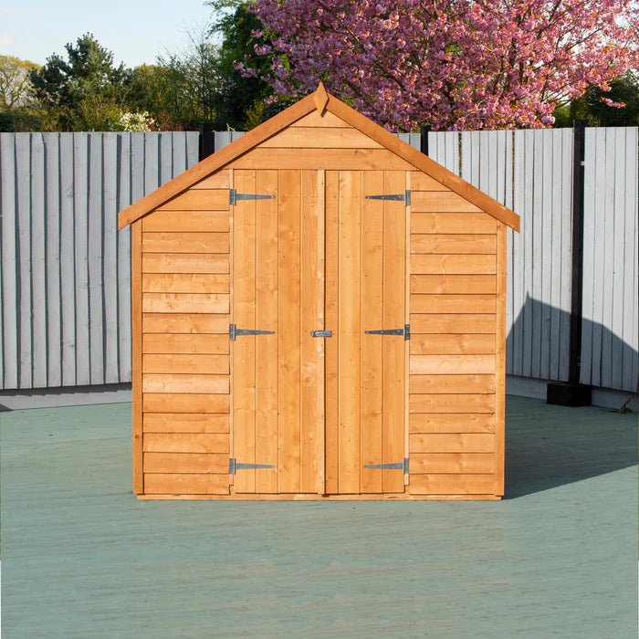 Shire Dip Treated Overlap Value Shed Double Door With Window (8x6)