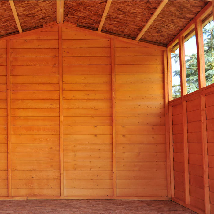 Shire Dip Treated Overlap Shed Double Door With Windows (10x10)