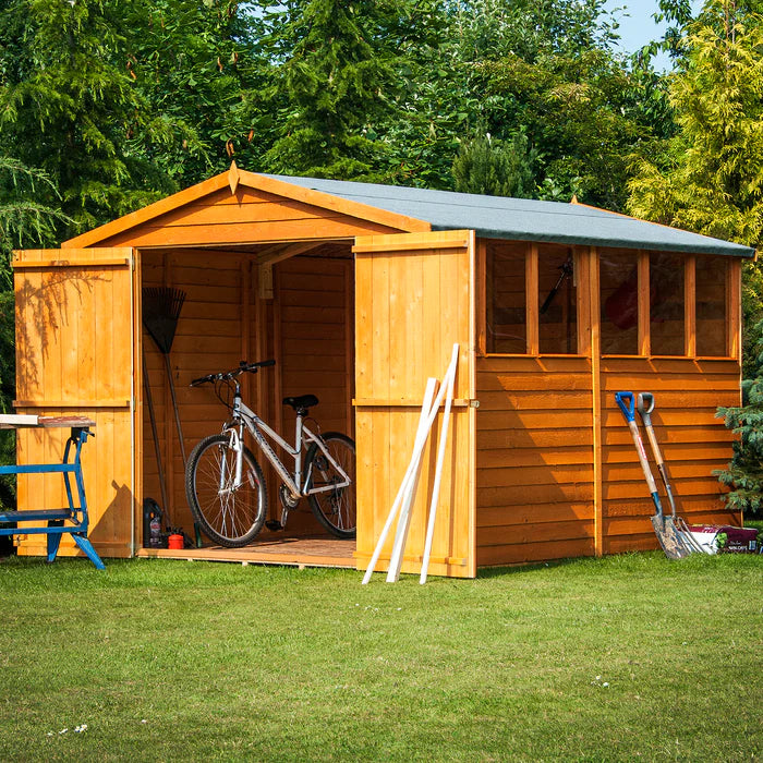 Shire Dip Treated Overlap Shed Double Door (10x8)