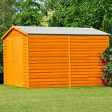 Shire Dip Treated Overlap Shed Double Door No Windows (12x8)
