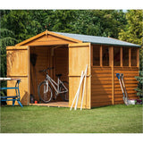 Shire Dip Treated Overlap Shed Double Door (12x6)