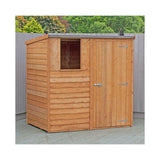 Shire Dip Treated Overlap Pent Shed Single Door (6x4)