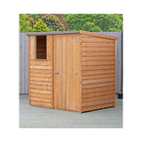 Shire Dip Treated Overlap Pent Shed Single Door (6x4)