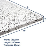 24 Boards x 25mm Jablite Jabfloor 70 Polystyrene Insulation - 2400x1200mm