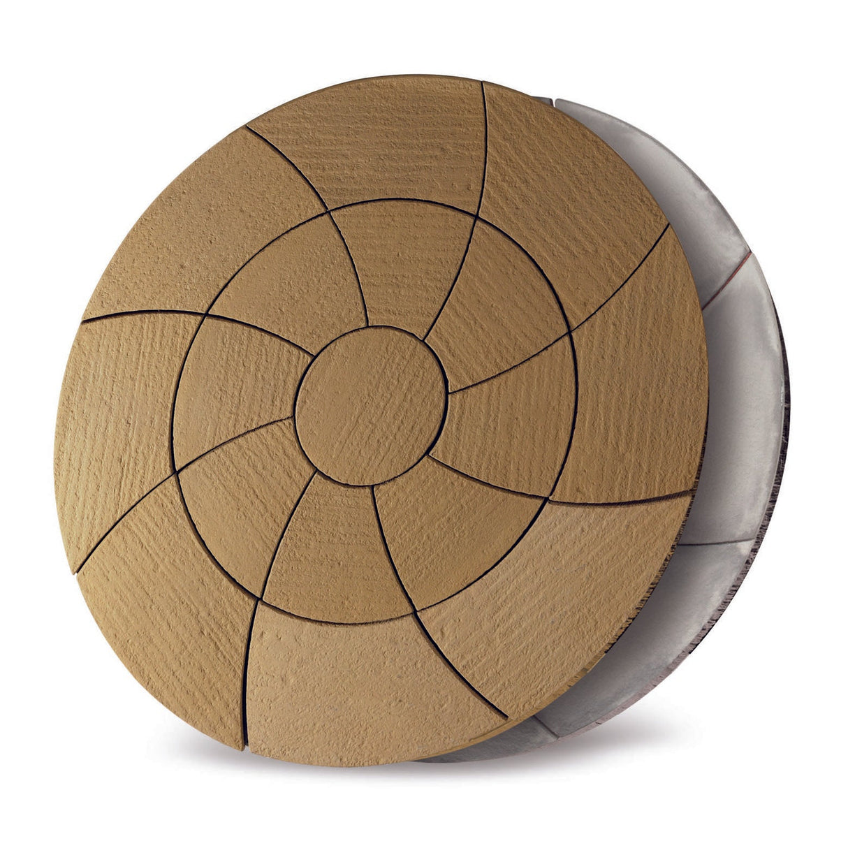 Bowland Stone Cloister Catherine Wheel Patio Circle Kit - Weathered Slate - 2.09m