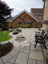 Bowland Stone Cathedral Circular Patio Kit - Weathered Moss - 3.48m