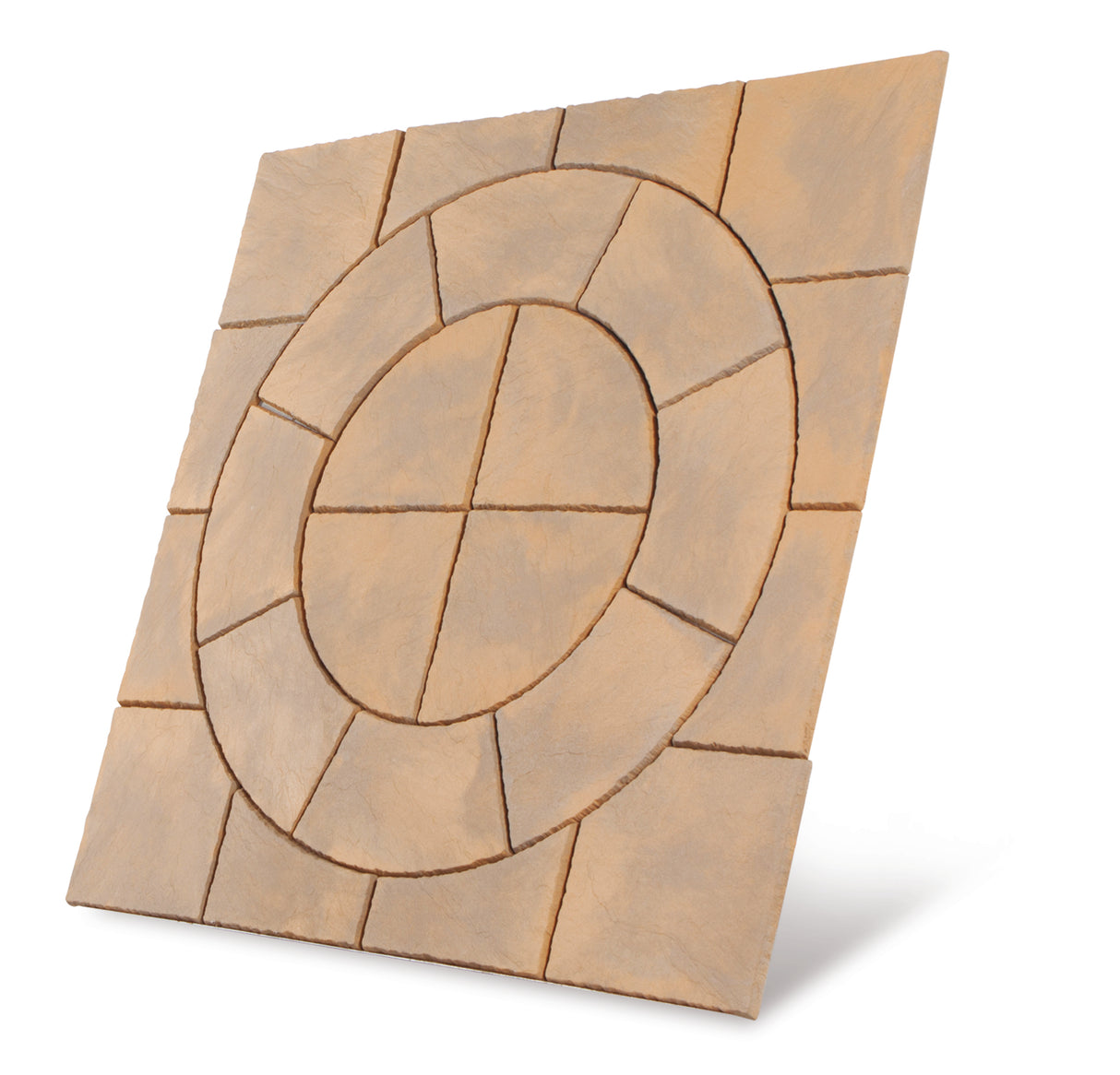Bowland Stone Chalice Circle Patio Paving Kits - Honey Brown - 3.24m²