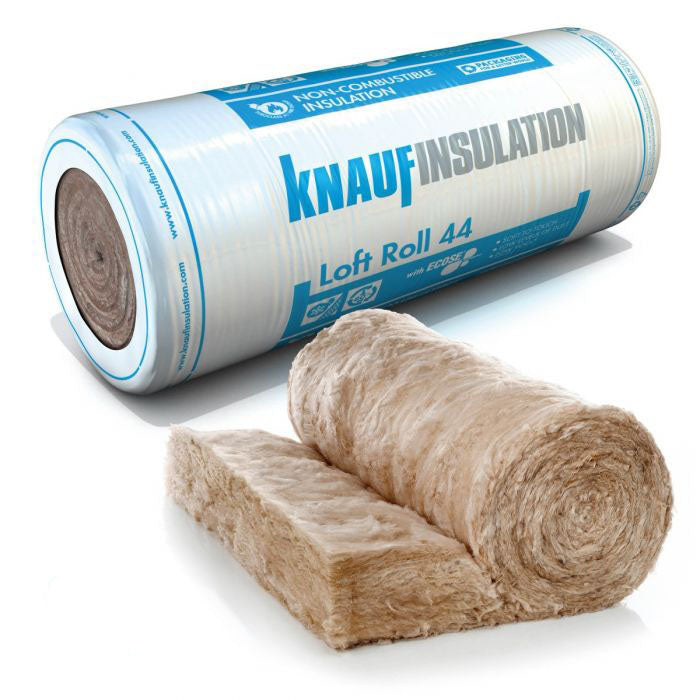 200mm Knauf Loft Roll 44 Glass Mineral Wool Insulation - 164.16m² - 24 Rolls