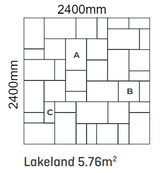 Bowland Stone Lakeland Patio Paving Kit - Cumbrian Slate - 5.76m²