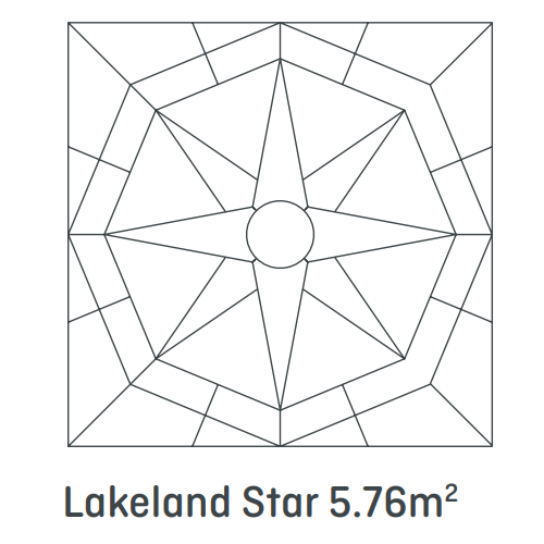 Bowland Stone Lakeland Star Patio Paving Kit - Cumbrian Slate - 5.76m²