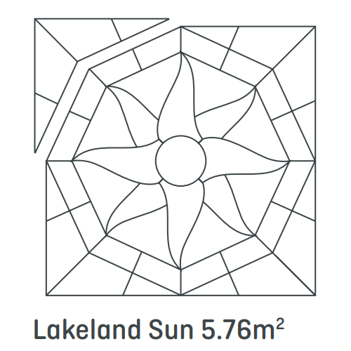 Bowland Stone Lakeland Sun Patio Paving Kit - Cumbrian Slate -  5.76m²